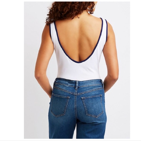 Bodysuit ❤️Los Angeles 1995 Open-Back, New, Sz M - Picture 2 of 4